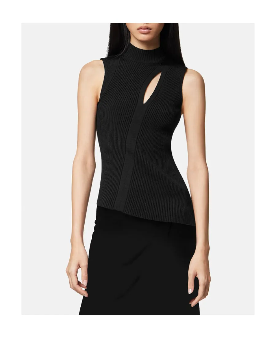 Versace Asymmetrical Hem Sleeveless Knitted Top