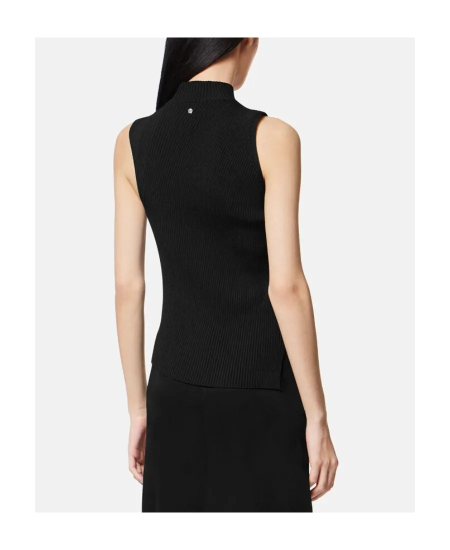 Versace Asymmetrical Hem Sleeveless Knitted Top