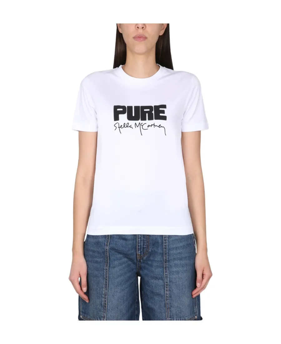 Stella Mccartney Logo Printed Crewneck T-Shirt