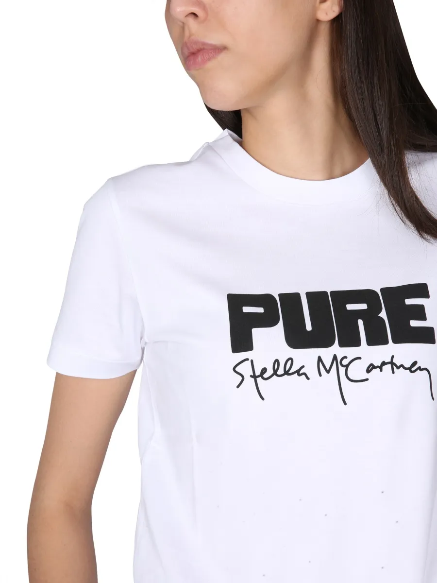 Stella Mccartney Logo Printed Crewneck T-Shirt