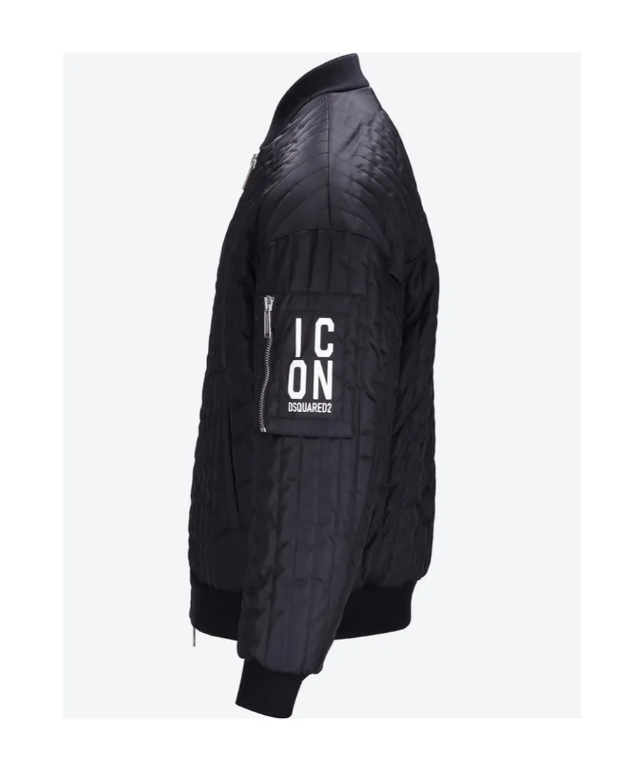 Dsquared2 Long Sleeved Quilted Zip-Up Jacket