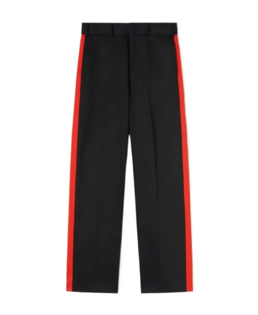 X Haas F1 Racing Stripe-Detail Straight-Leg Trousers