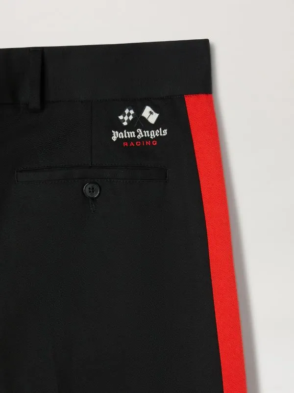 X Haas F1 Racing Stripe-Detail Straight-Leg Trousers