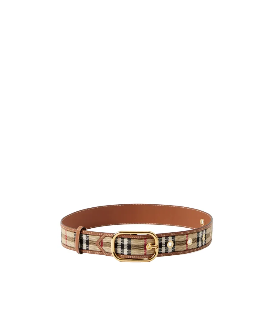 Burberry Checked Pattern Buckle Belt
