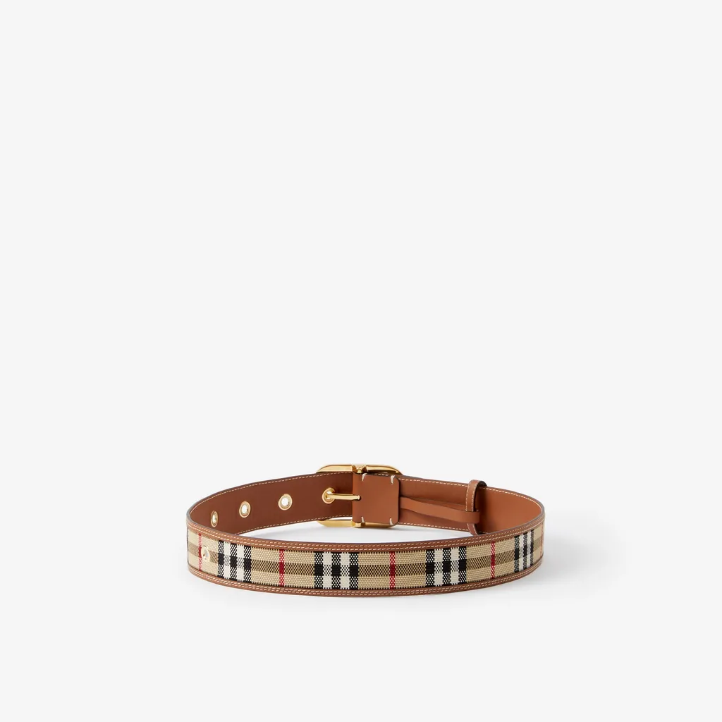 Burberry Checked Pattern Buckle Belt