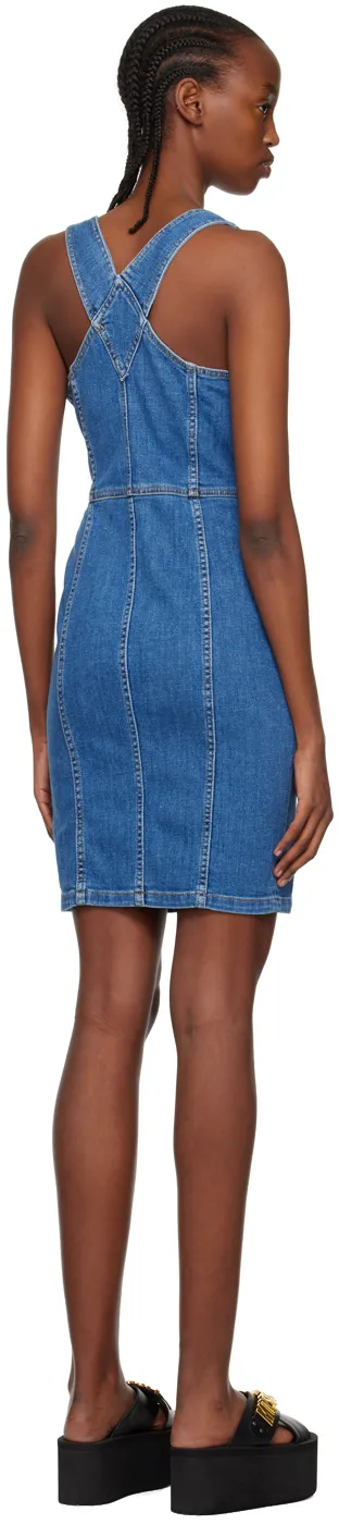 Button Denim Mini Dress