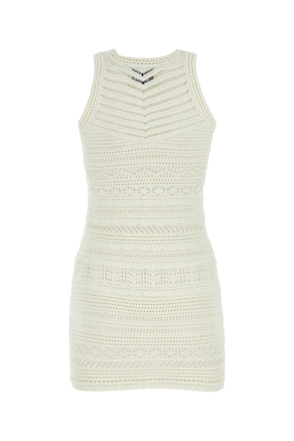 Crochet-Knit Sleeveless Minidress