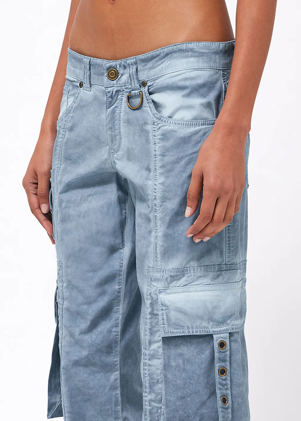 Low-Rise Cargo Jeans