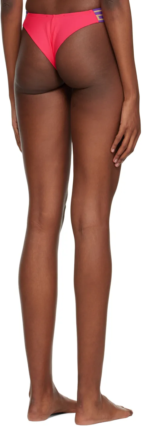 Versace Greca-Pattern Printed Thong Bikini Bottoms