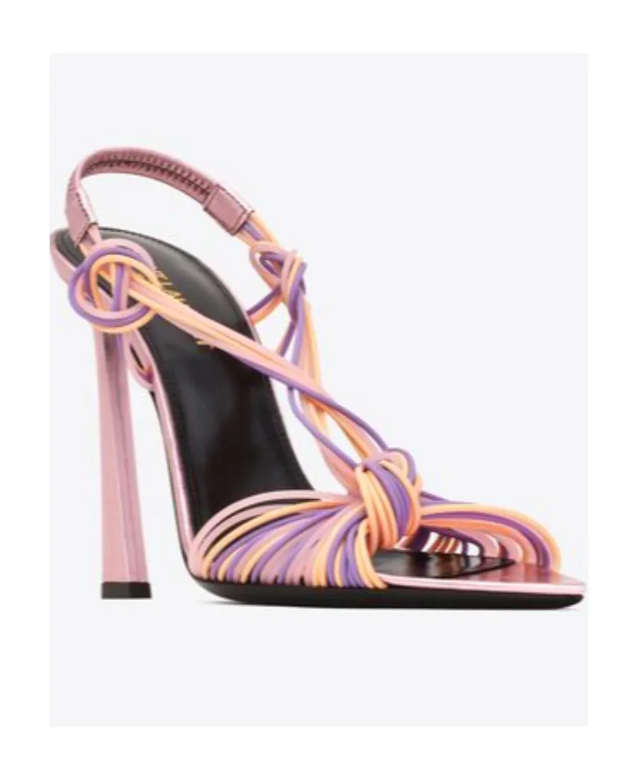Pool Sandals In Tpu And Metallized Leather