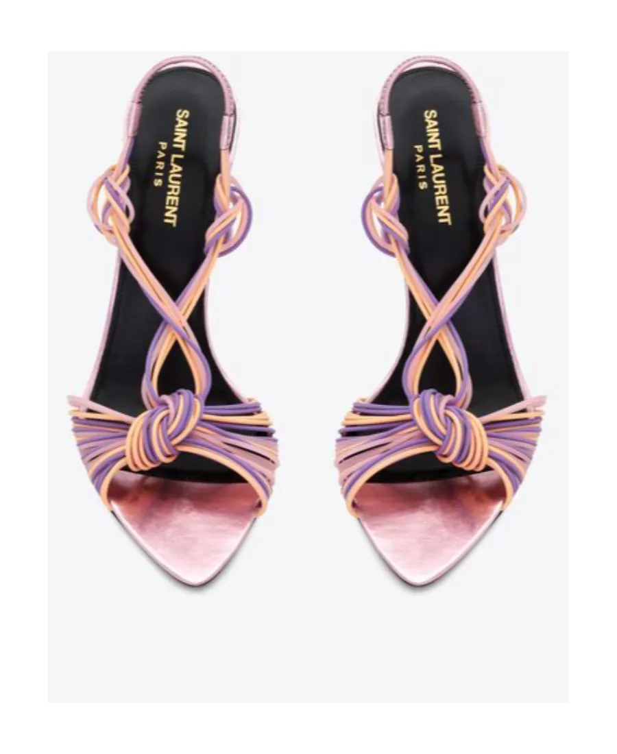Pool Sandals In Tpu And Metallized Leather