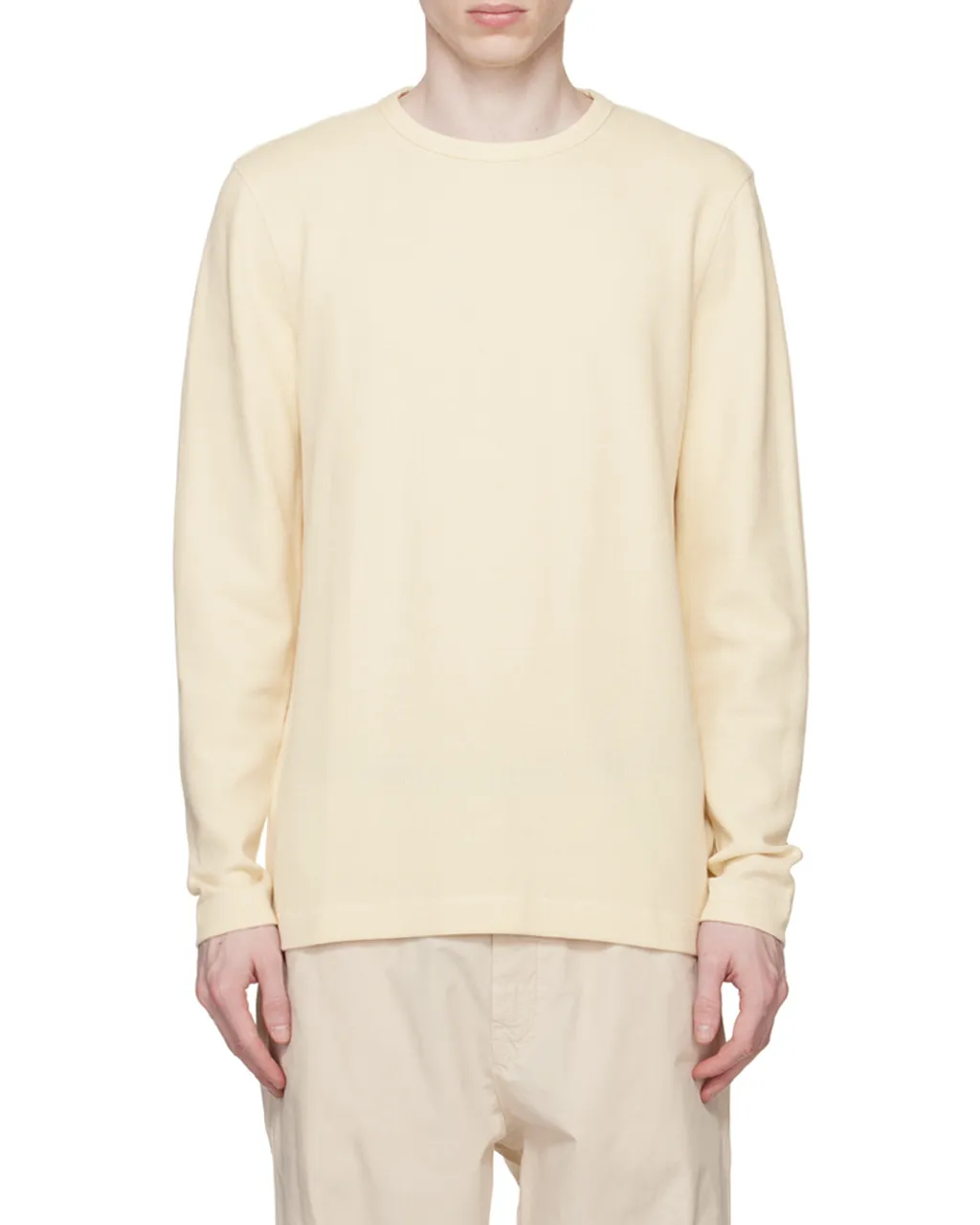 Textured-Finish Round-Neck Jumper