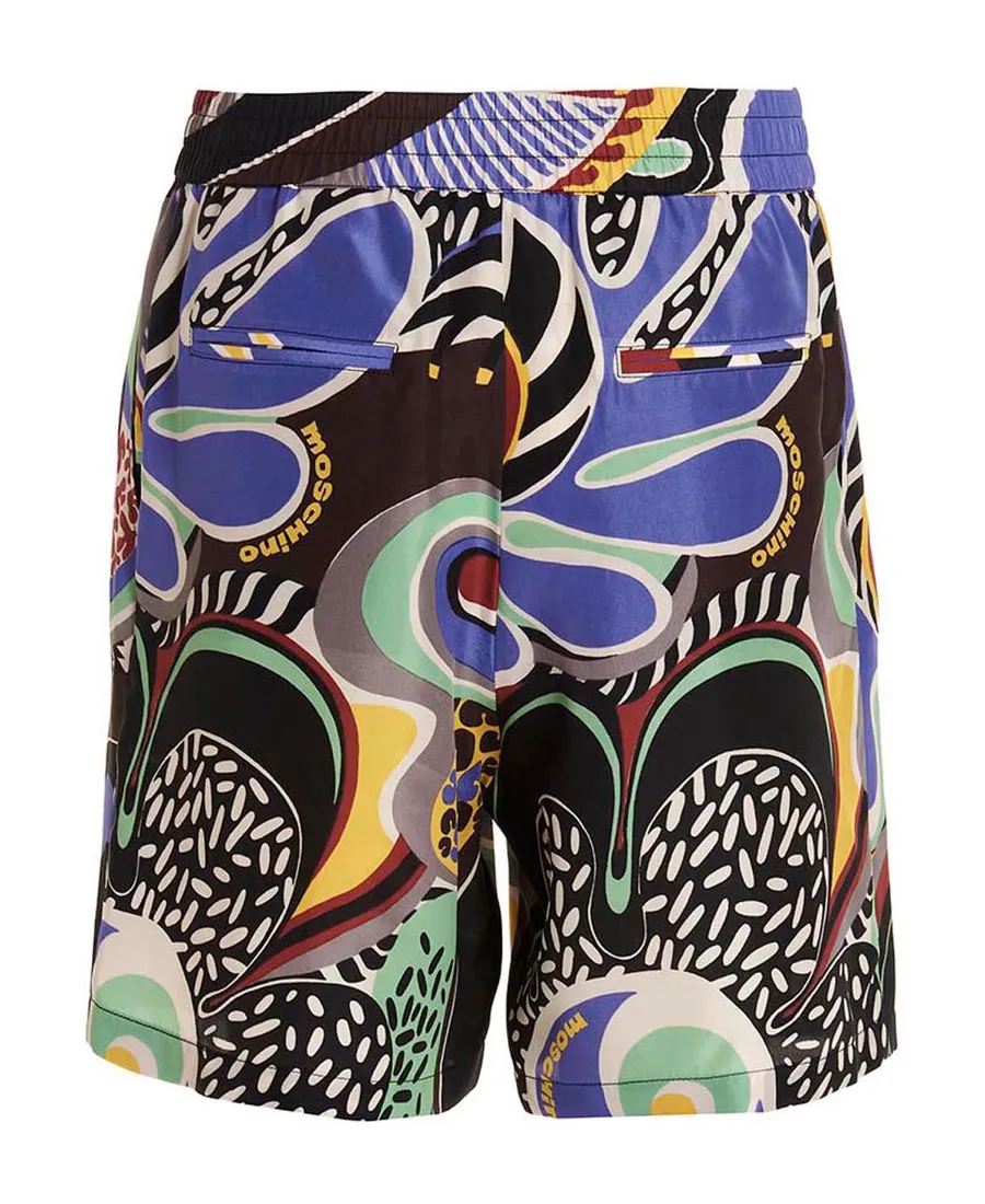 Moschino Graphic Printed High Waist Shorts