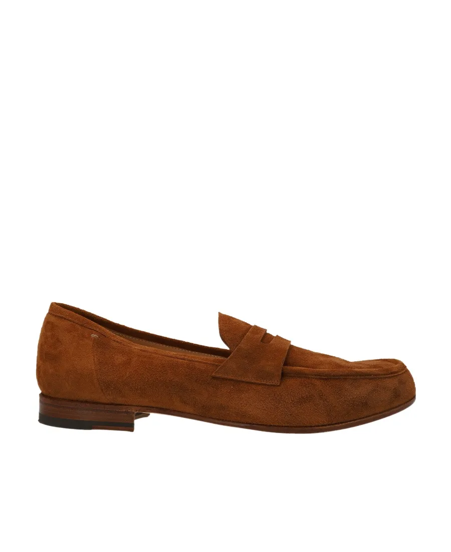 Round-Toe Suede Loafers