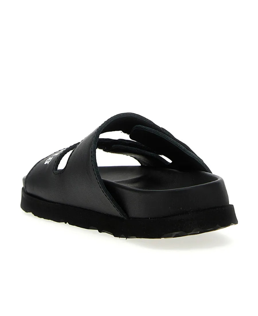 Palm Angels Kids Logo Printed Touch Strap Sandals