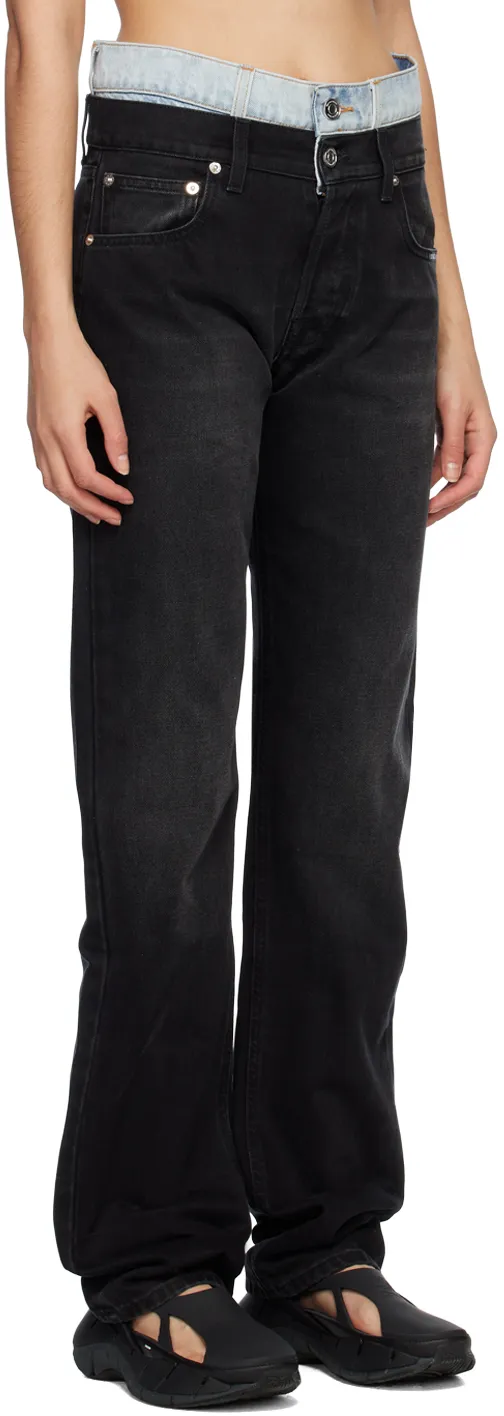 Mid-Rise Straight-Leg Jeans
