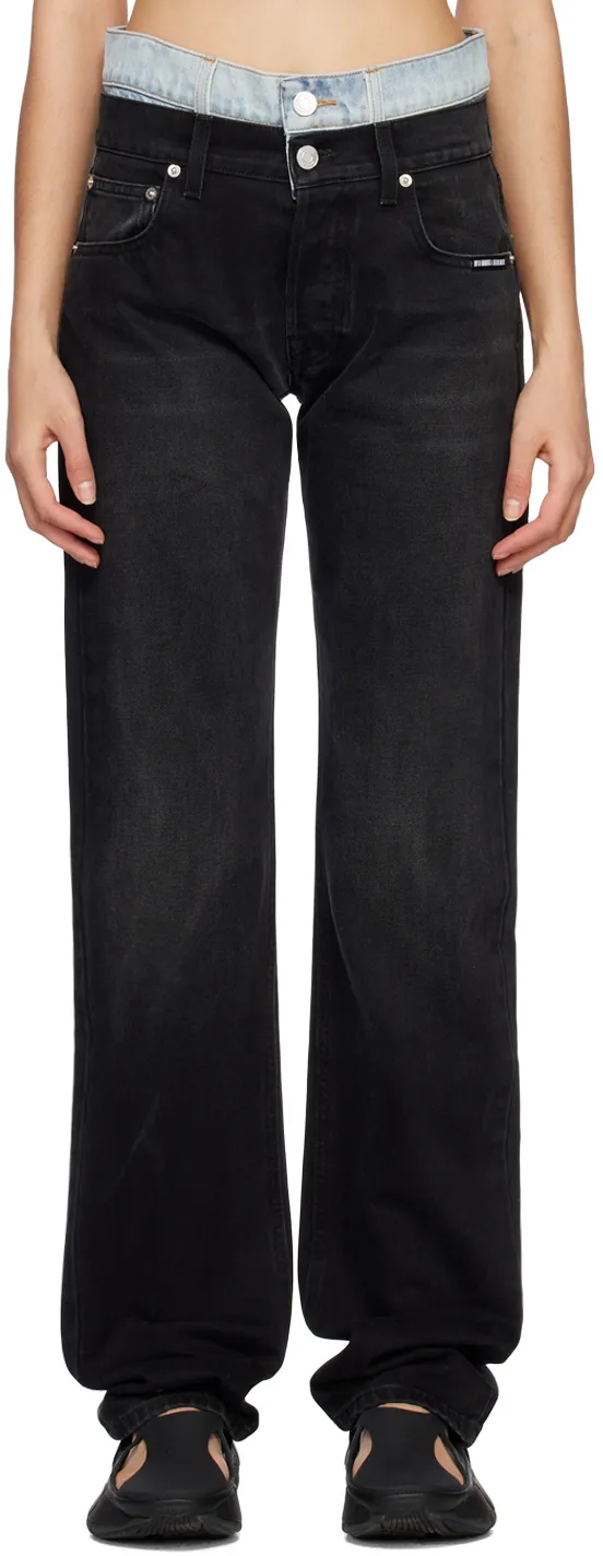 Mid-Rise Straight-Leg Jeans