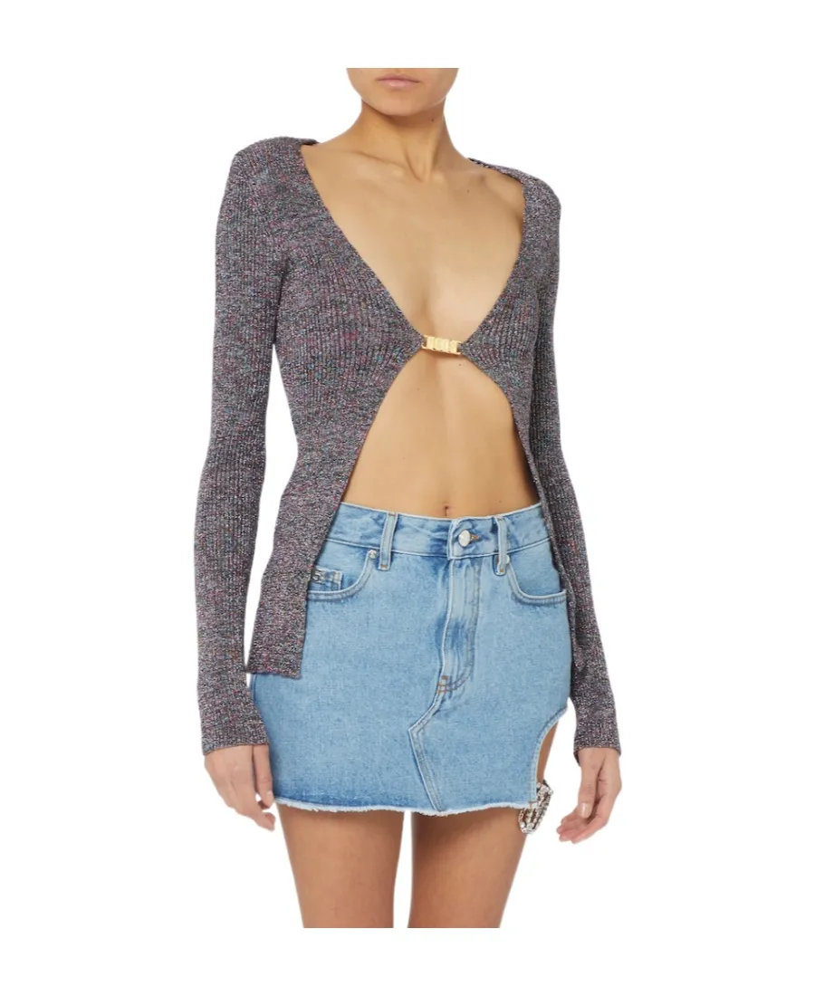 Glittered V-Neck Cardigan