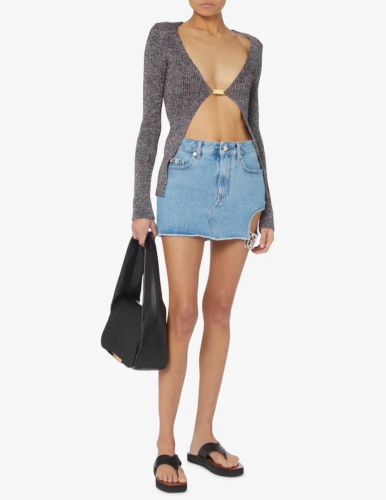 Glittered V-Neck Cardigan