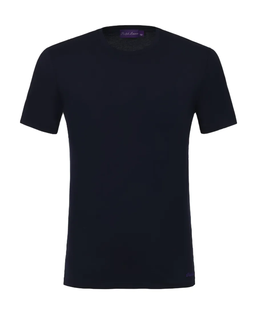 Ralph Lauren Purple Label Logo Embroidered Crewneck T-Shirt