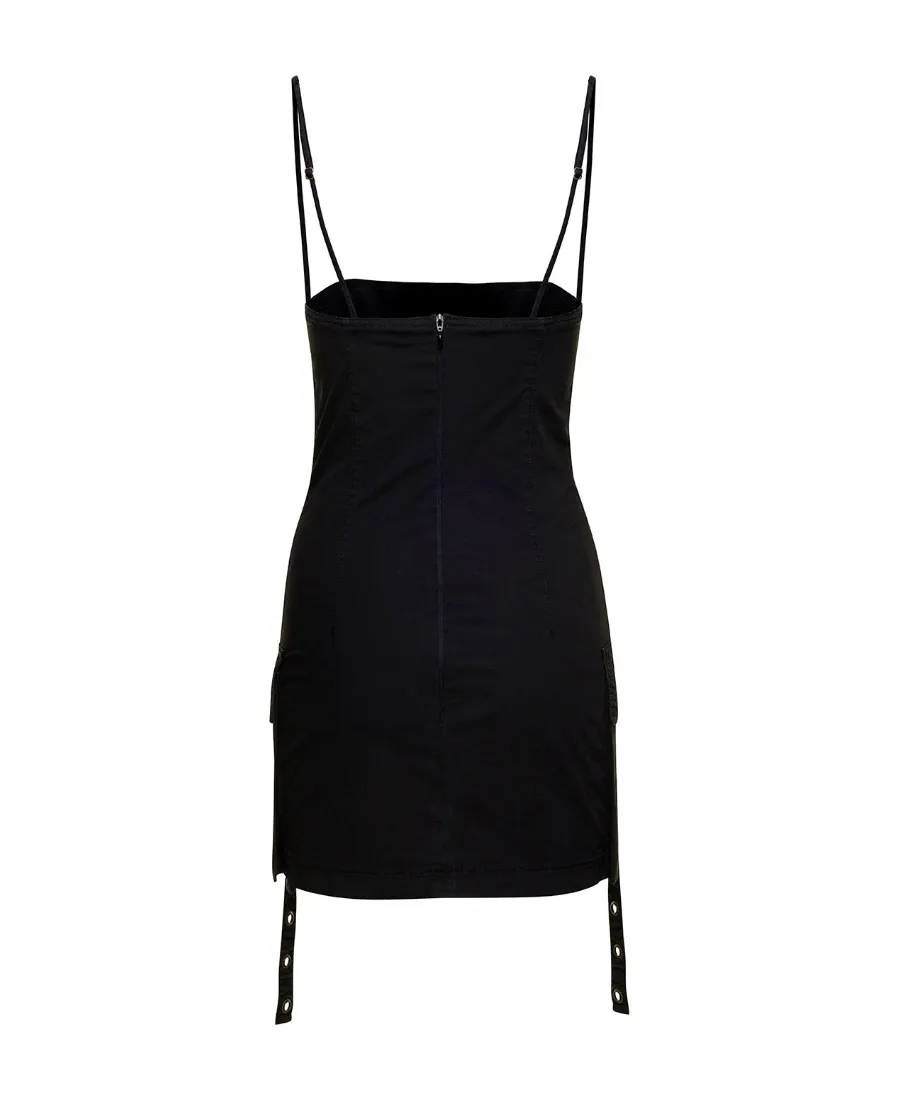 Cargo-Pocket Pencil Minidress