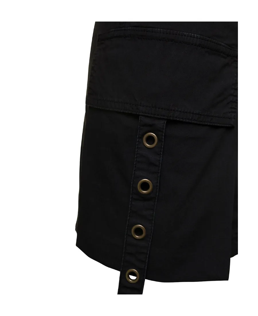 Cargo-Pocket Pencil Minidress