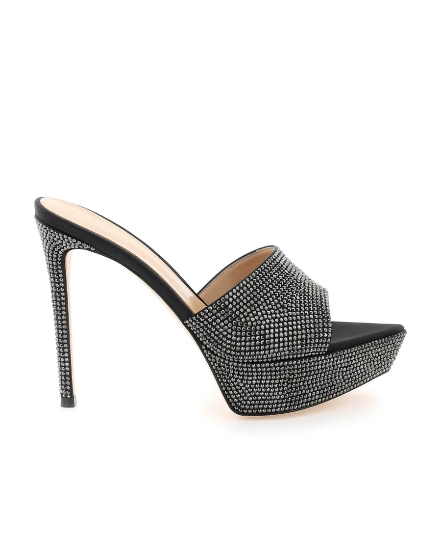 Crystal Platform Sole High-Heeled Sandals