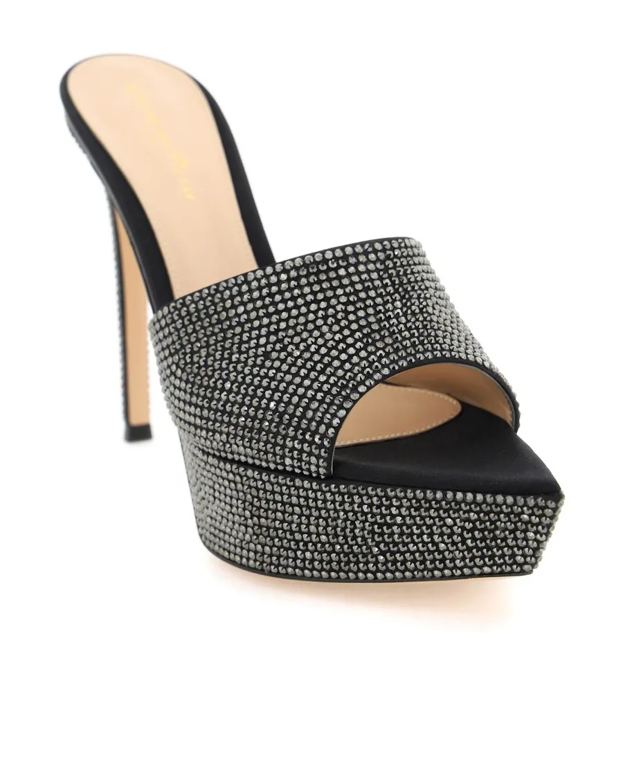 Crystal Platform Sole High-Heeled Sandals