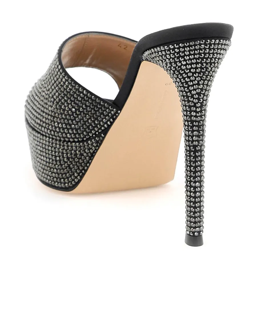 Crystal Platform Sole High-Heeled Sandals