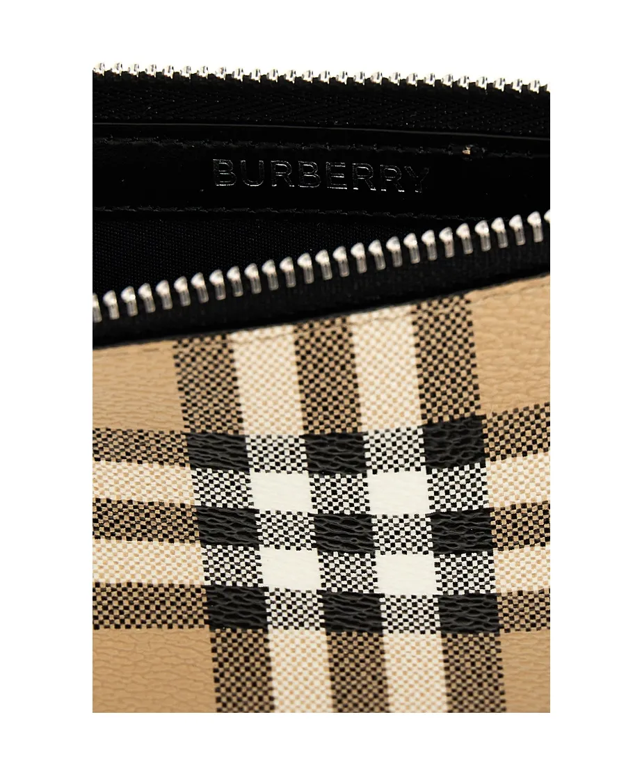 Burberry Check Printed Zipped Wallet