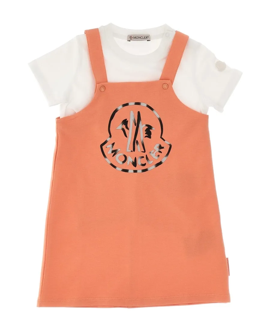 Logo-Print Press-Stud Dress