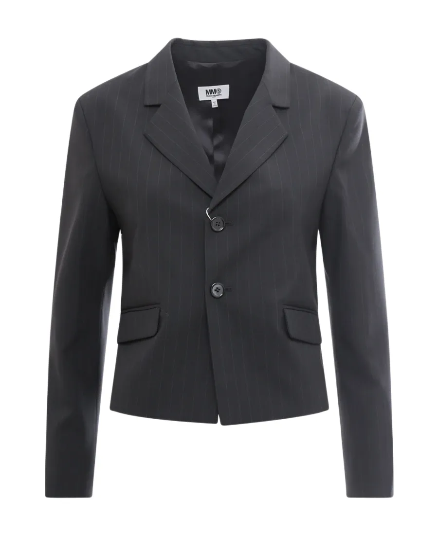 Mm6 Maison Margiela Single Breasted Striped Blazer