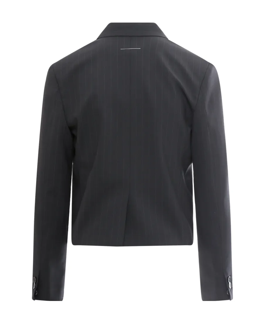 Mm6 Maison Margiela Single Breasted Striped Blazer