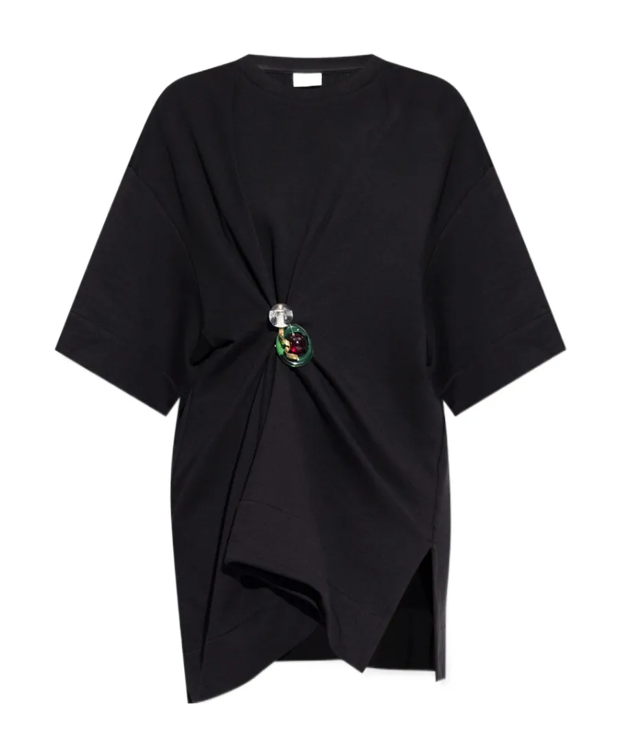Round-Collar Short-Sleeve Blouse