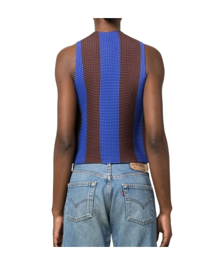 Sunnei Striped Sleeveless Tank Top