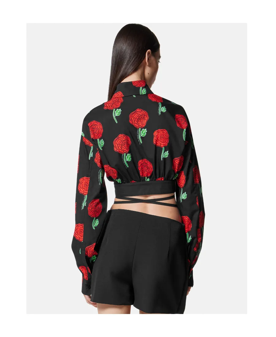 Floral-Print Long-Sleeved Blouse