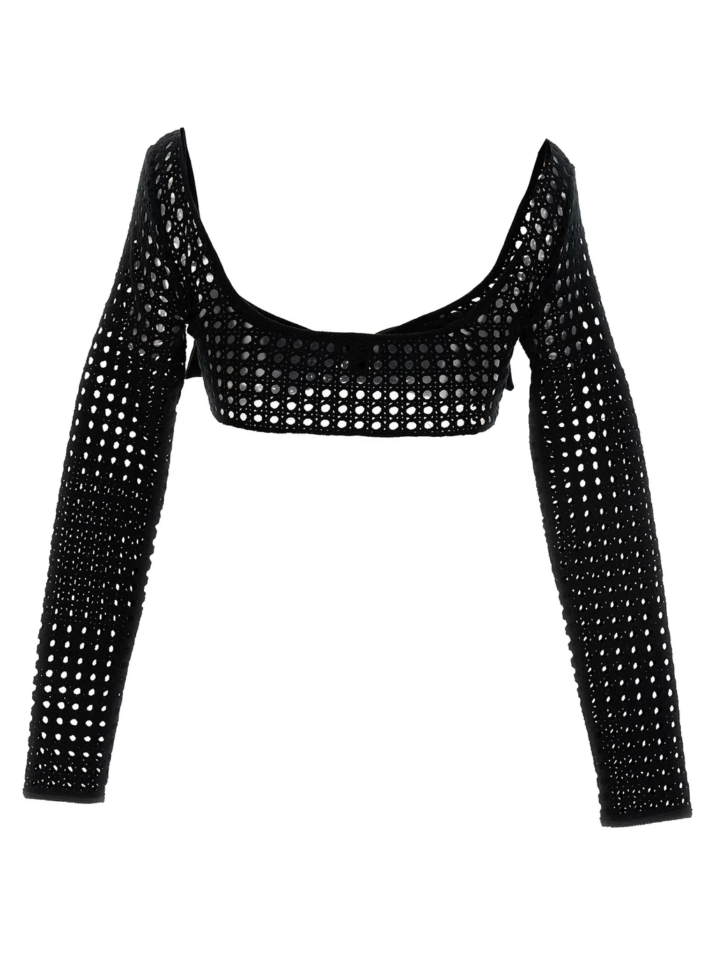 Giambattista Valli Bow Detailed Cropped Top