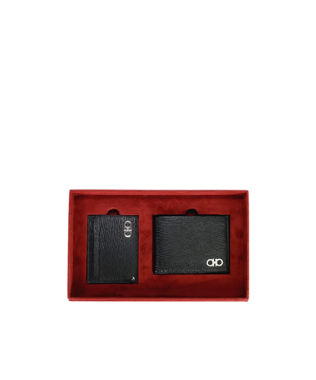 Contrasting Logo Wallet Two-Piece Set