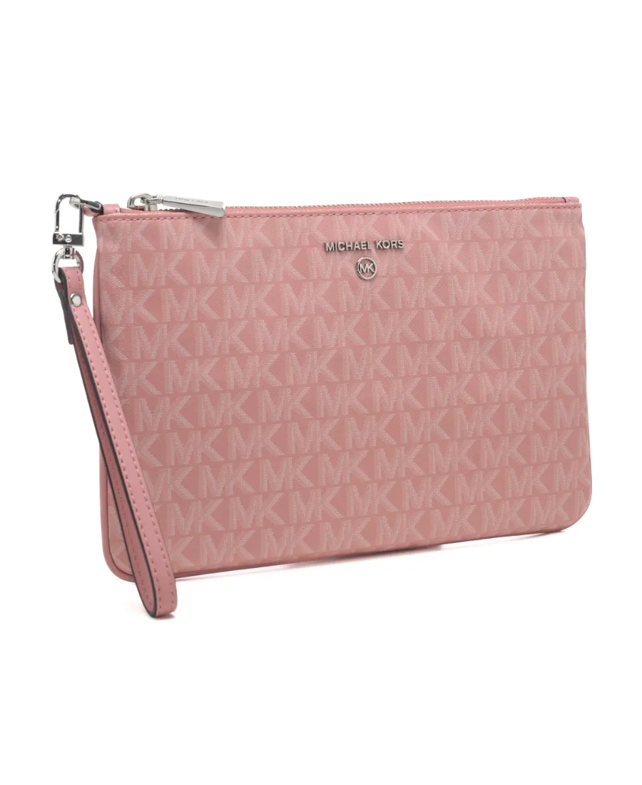Jet Set Charm Logo-Plaque Wristlet