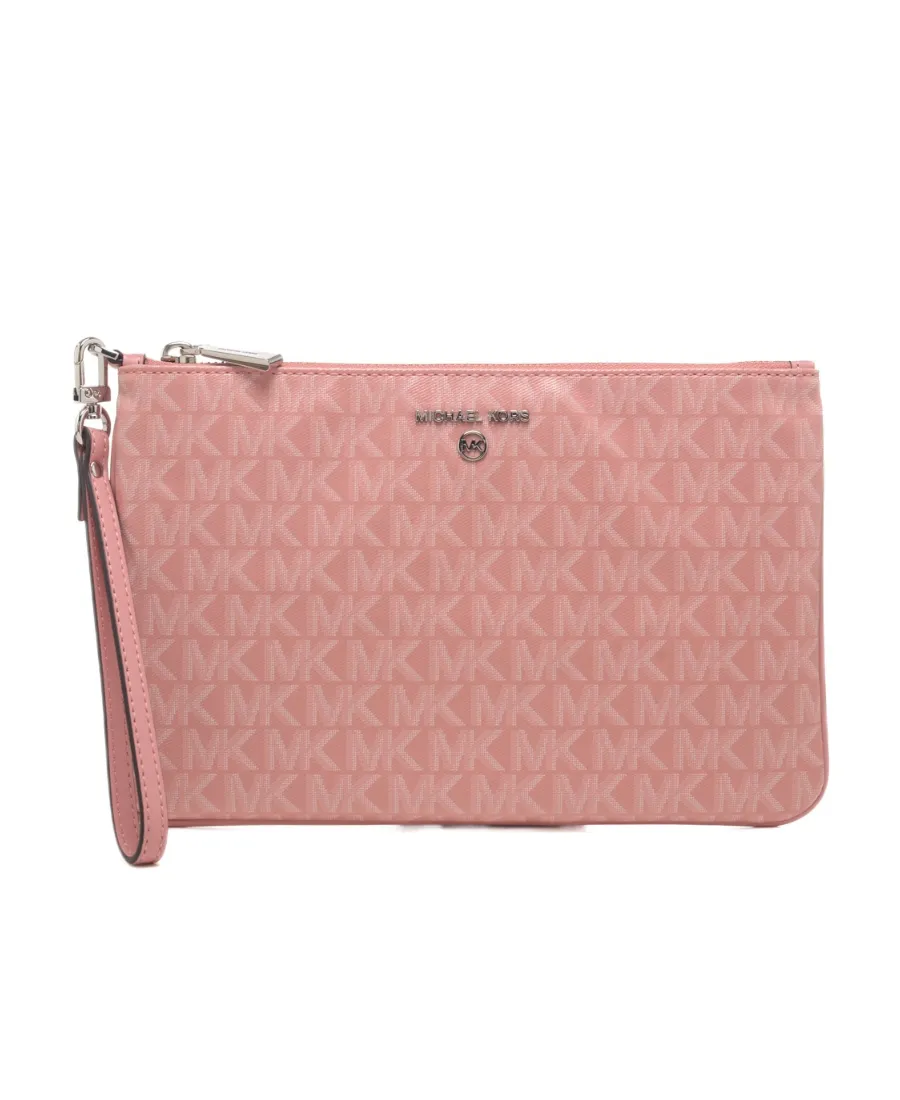 Jet Set Charm Logo-Plaque Wristlet