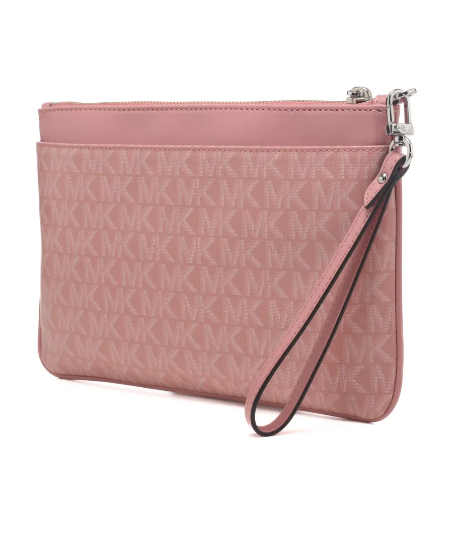 Jet Set Charm Logo-Plaque Wristlet
