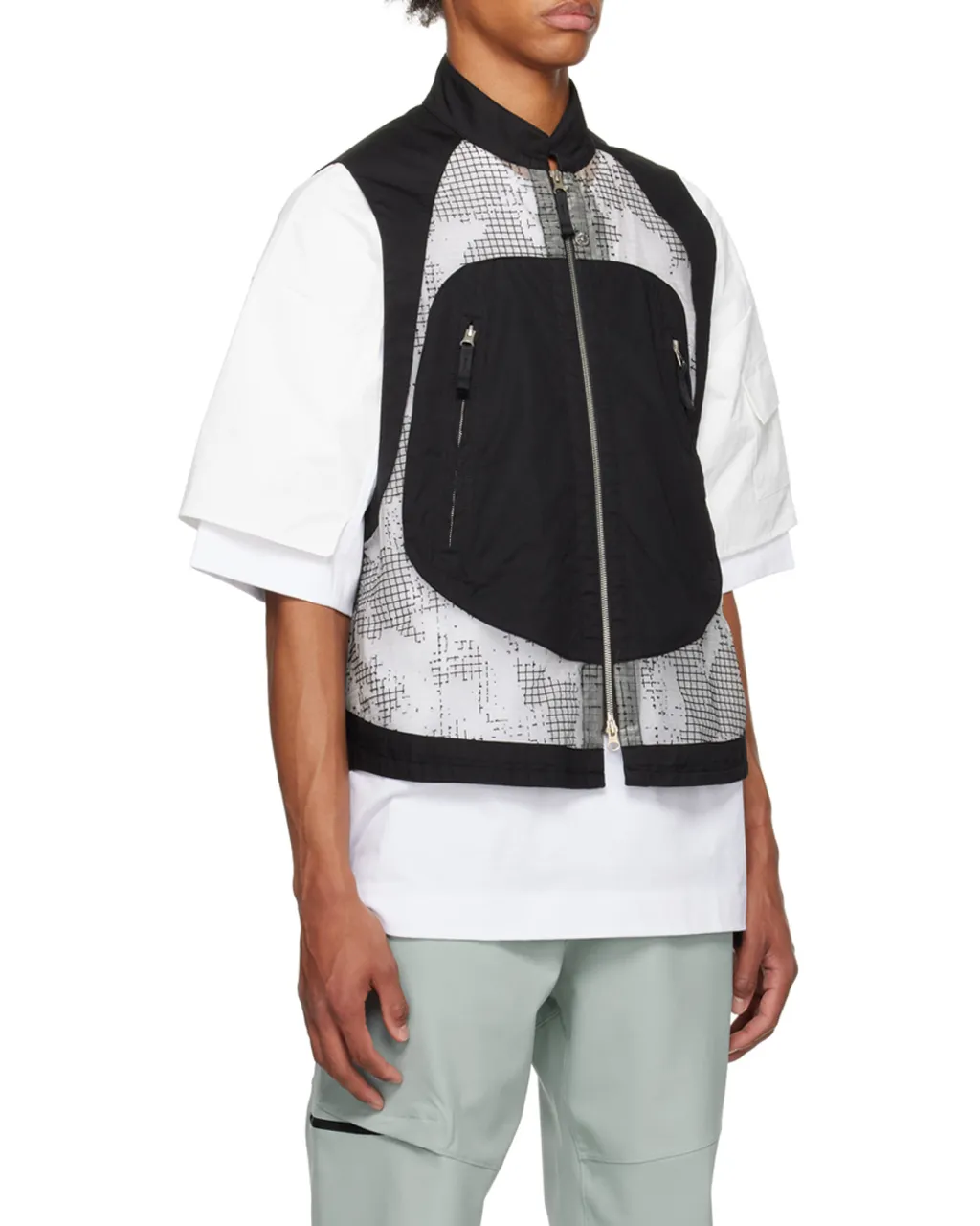 Stone Island Shadow Project Mesh Panelled Zipped Vest