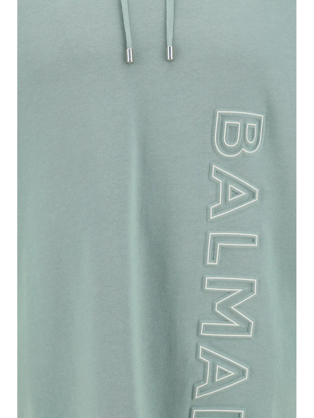Balmain Logo Embossed Drawstring Hoodie