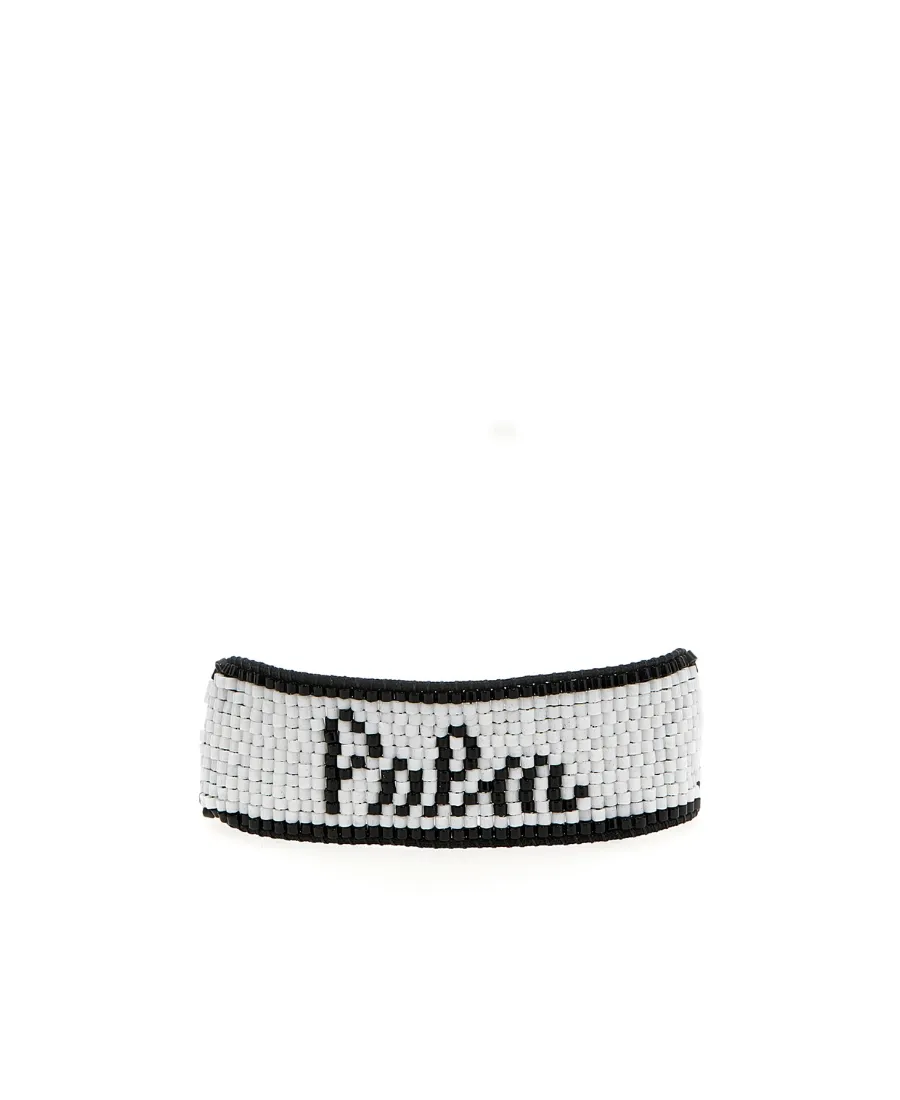Palm Angels Palm Plaque Beaded Bracelet