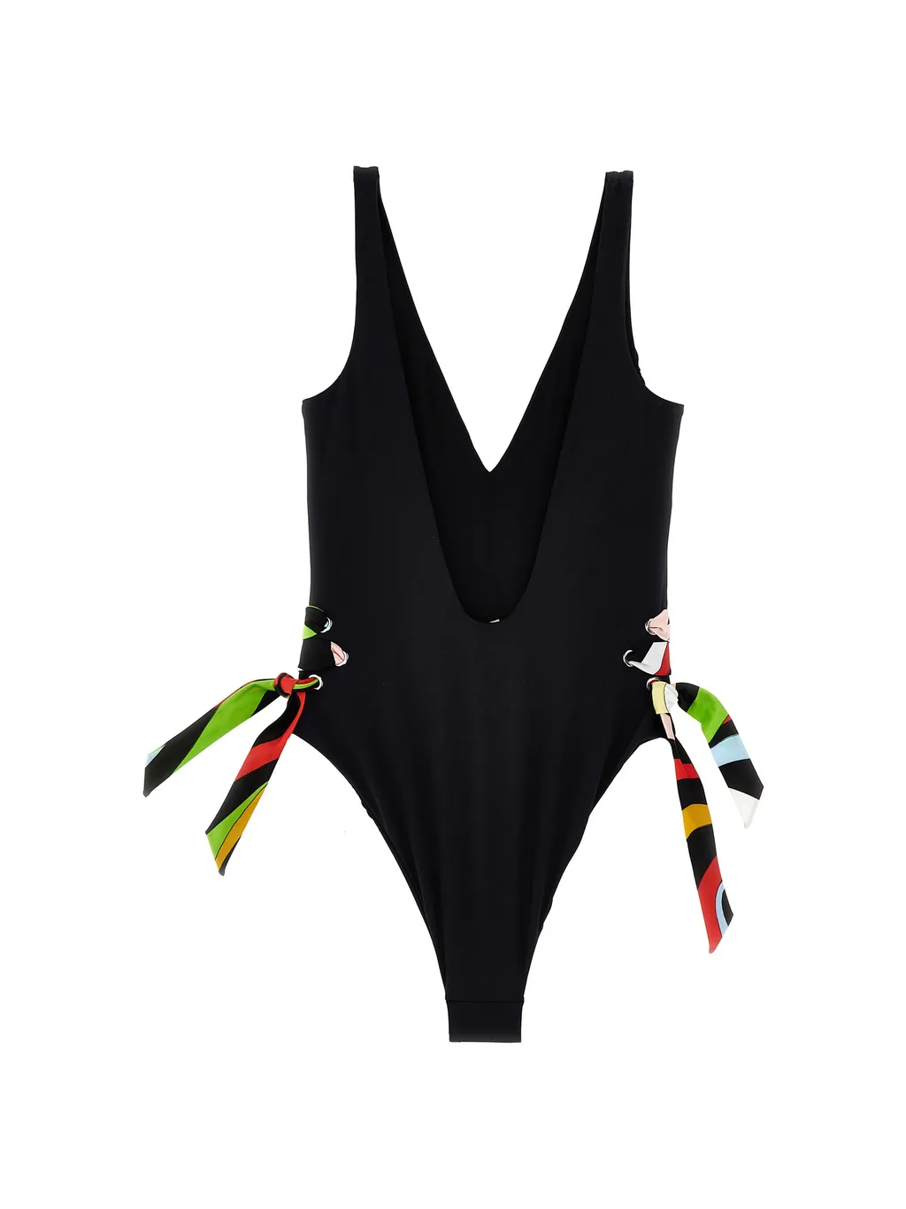 Strap-Detailing V-Neck Swimsuit