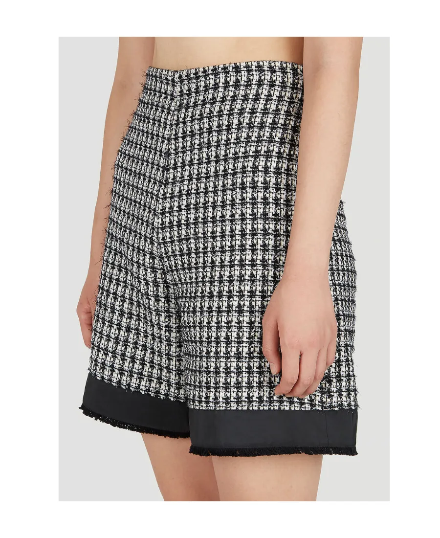 Moncler High-Waisted Tweed Shorts