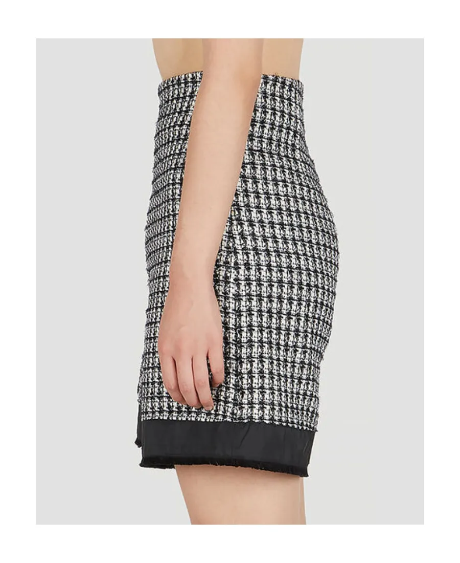 Moncler High-Waisted Tweed Shorts