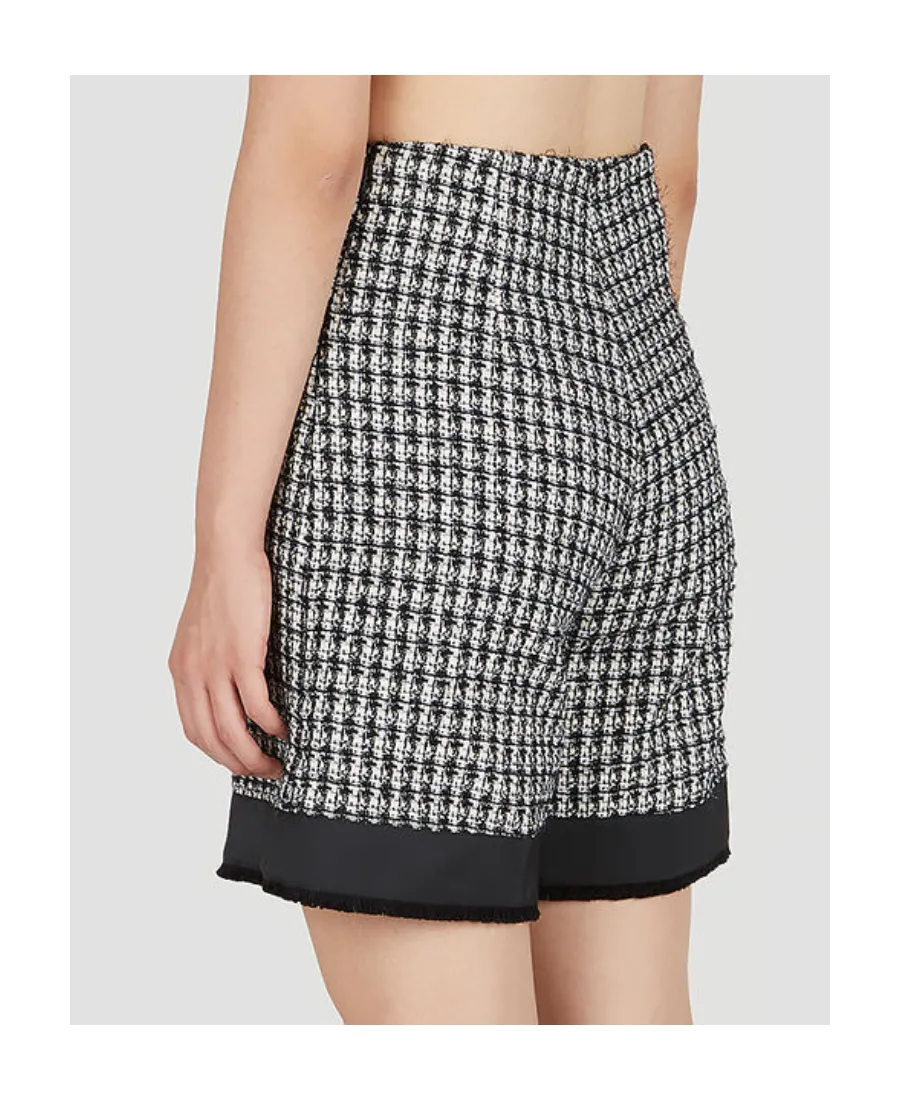 Moncler High-Waisted Tweed Shorts