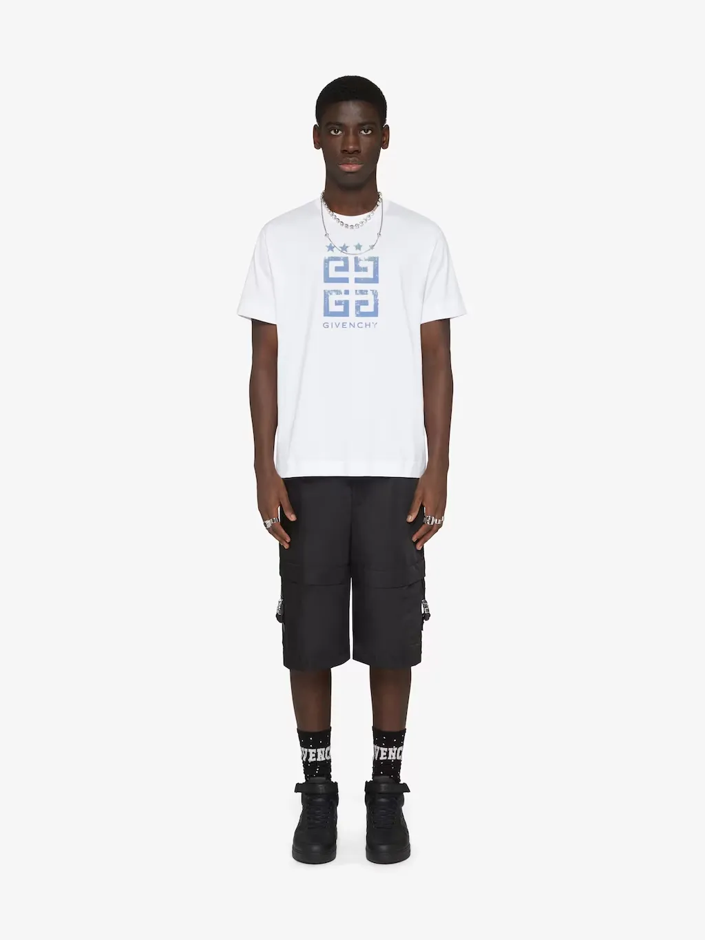 4G Stars Slim Fit T-Shirt In Cotton