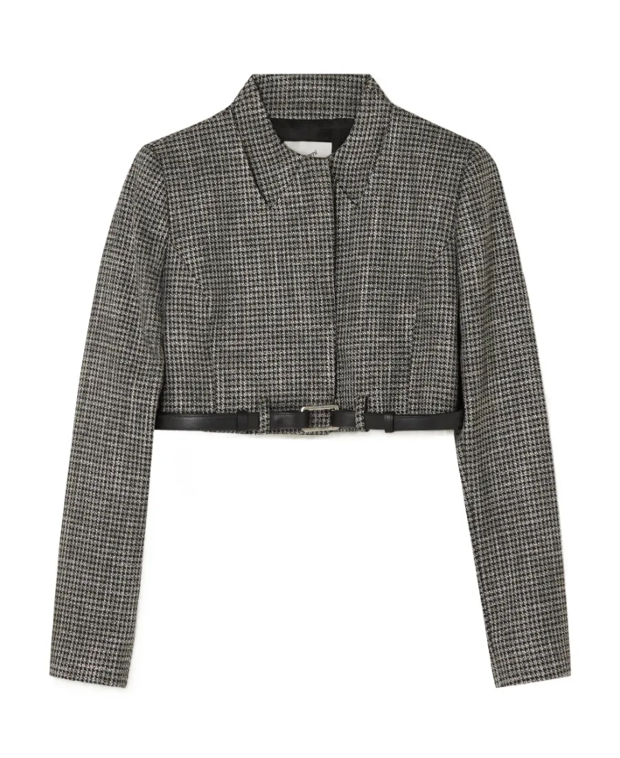 Short Checked Casual Coat